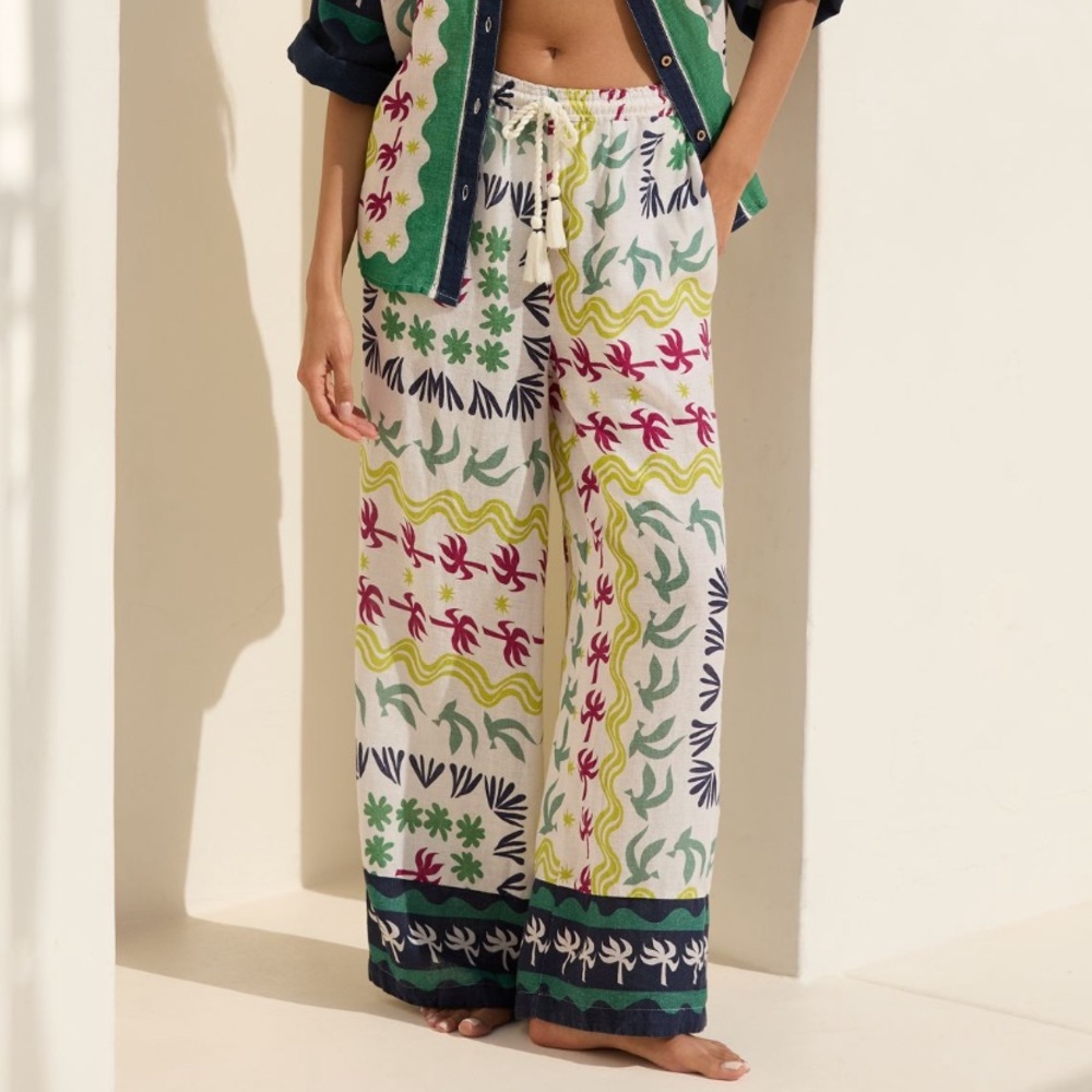 Daniella Manini x Anthro  Summer Linen Wide-Leg Pants - Picture 6 of 6